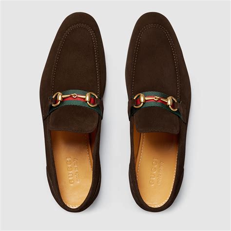 gucci horsebit loafers brown suede|Gucci suede horsebit loafers men's.